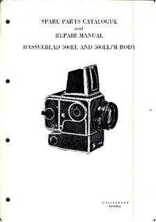 Hasselblad 500 EL manual. Camera Instructions.
